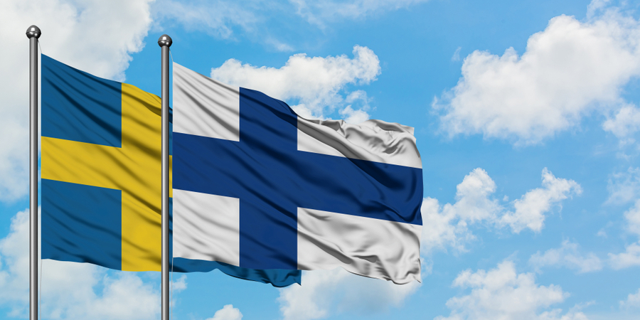 Suomen ja Ruotsin liput